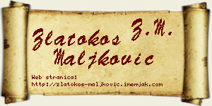 Zlatokos Maljković vizit kartica